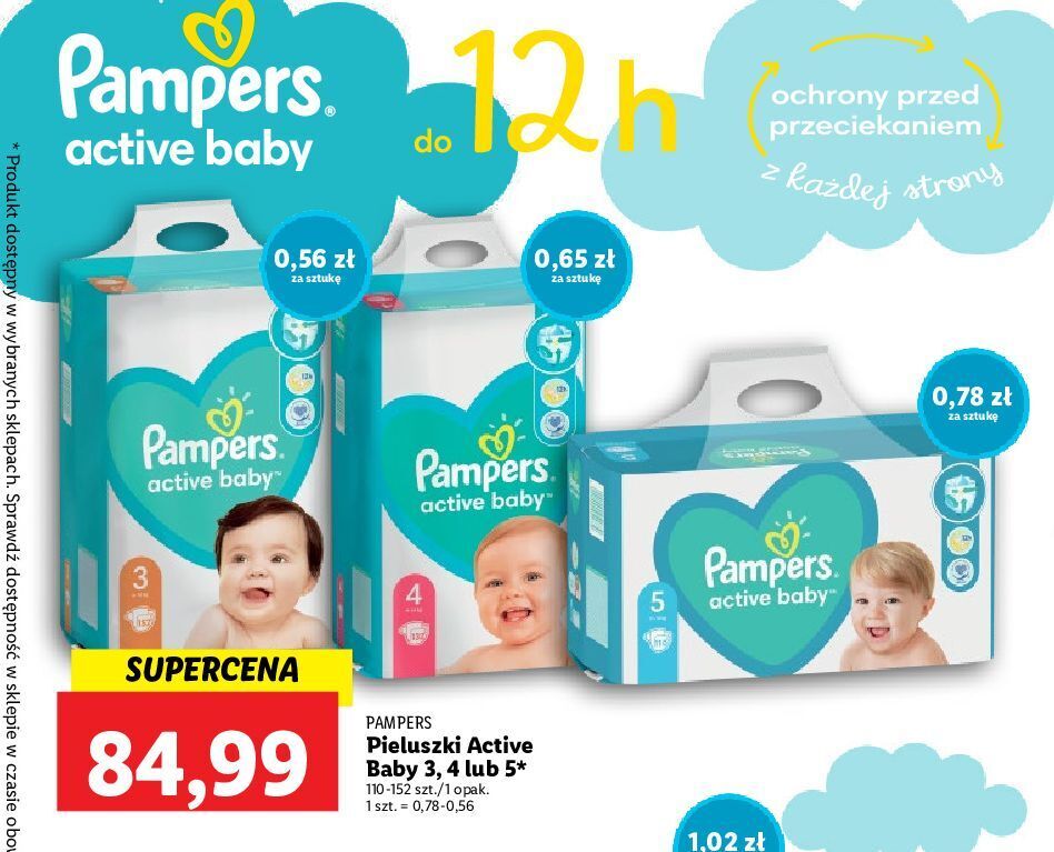 promocja pieluchy pampers 5