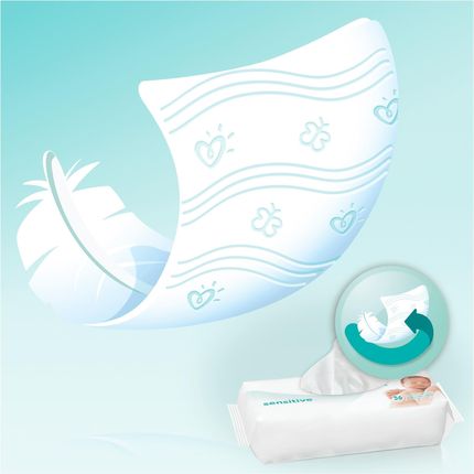 chusteczki pampers sensitive 6szt ceneo