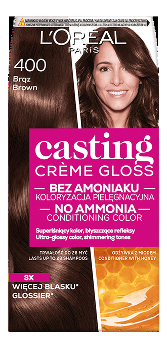 szampon koloryzujący loreal casting creme gloss brązy
