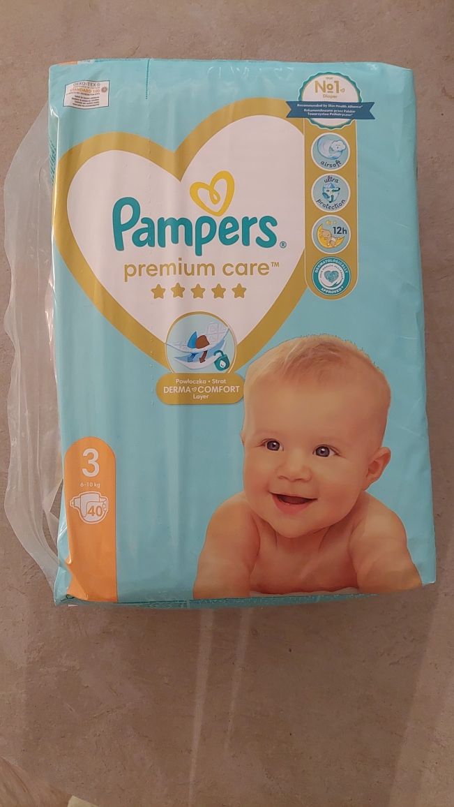 pampers care premium 3 40 sztuk