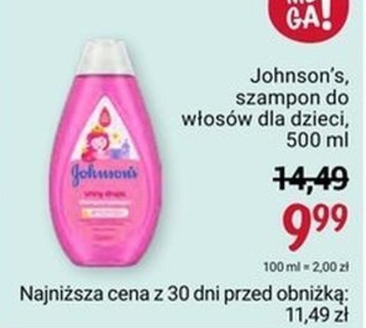 szampon johnson baby rossmann 500ml cena
