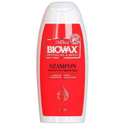 biovax szampon do włosów intensywnie regenerujący opuncja i mango