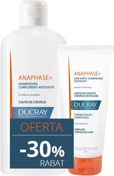 ducray anaphase+ szampon przeciw wypadaniu włosów 400ml anaphase+ odżywka 200ml