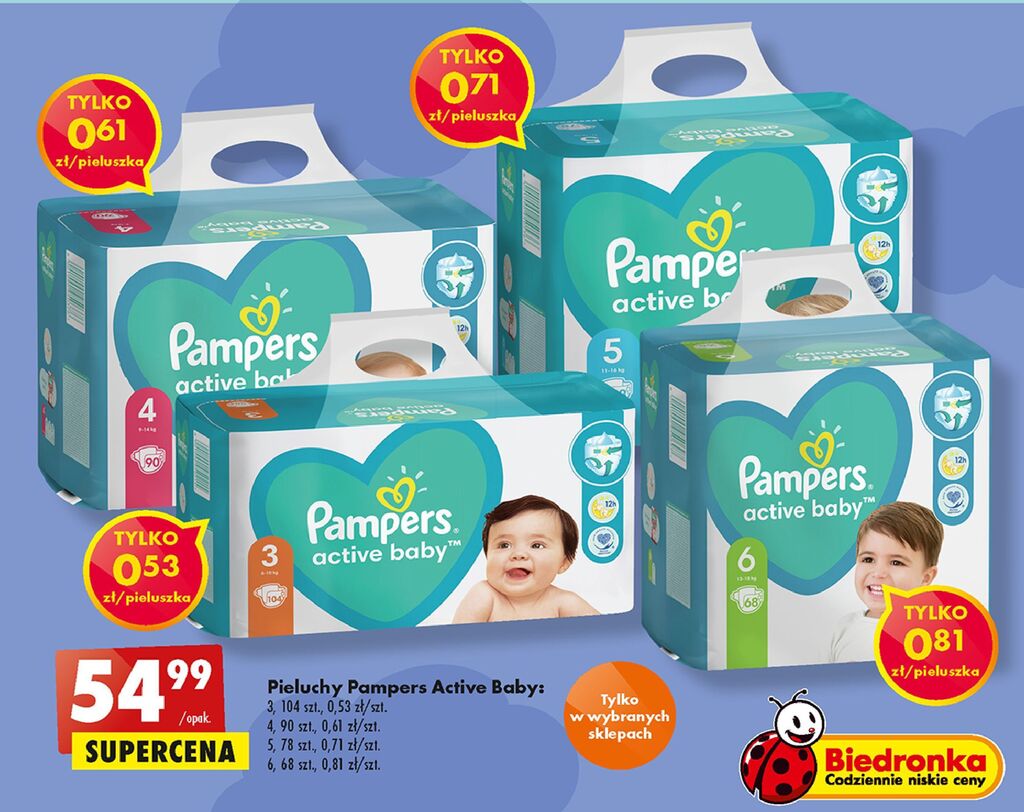 pampers 3 68 szt biedronka