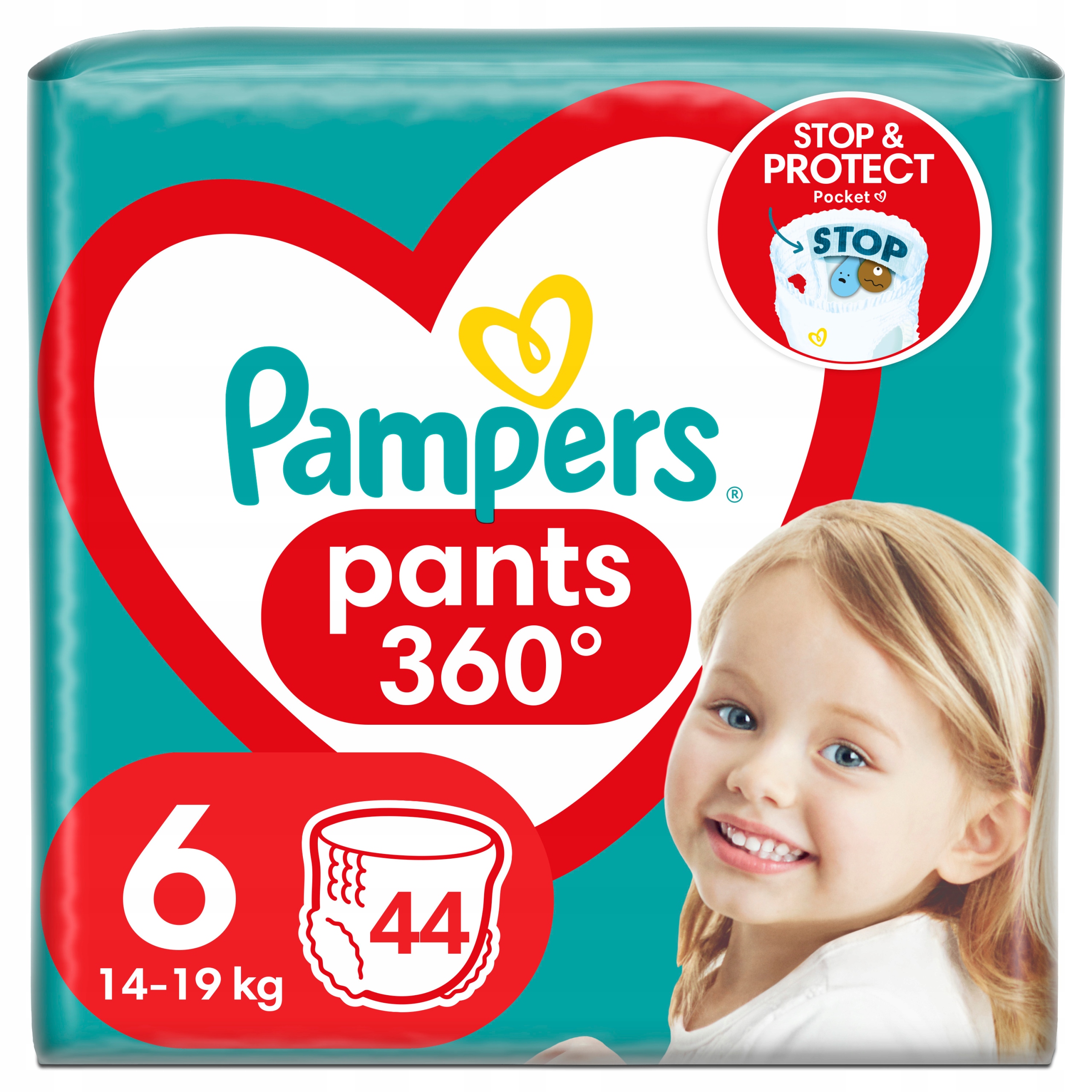 pieluchomajtki pampers 6 44 szt