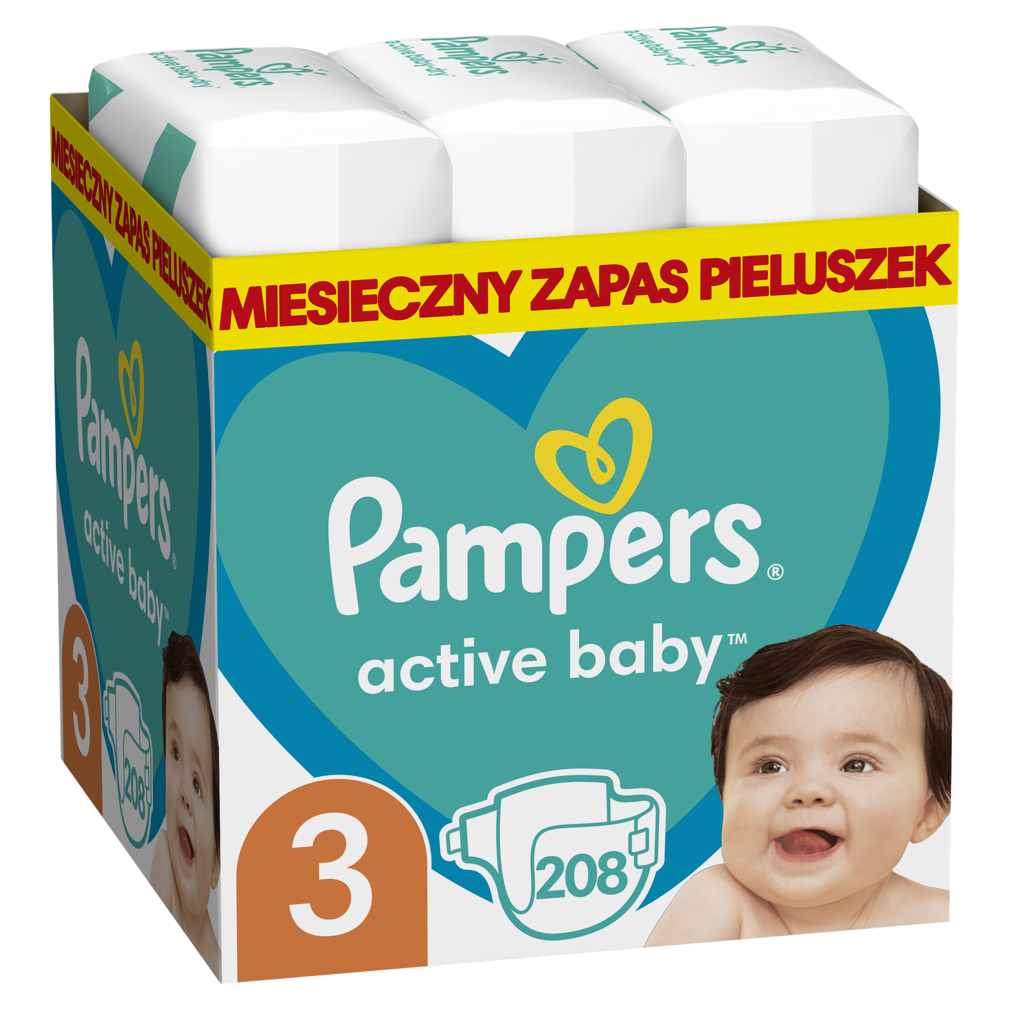 pampers active baby rozm 3 68 sztuk