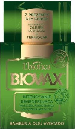 lbiotica biovax regenerujący olejek do włosów bambus i awokado