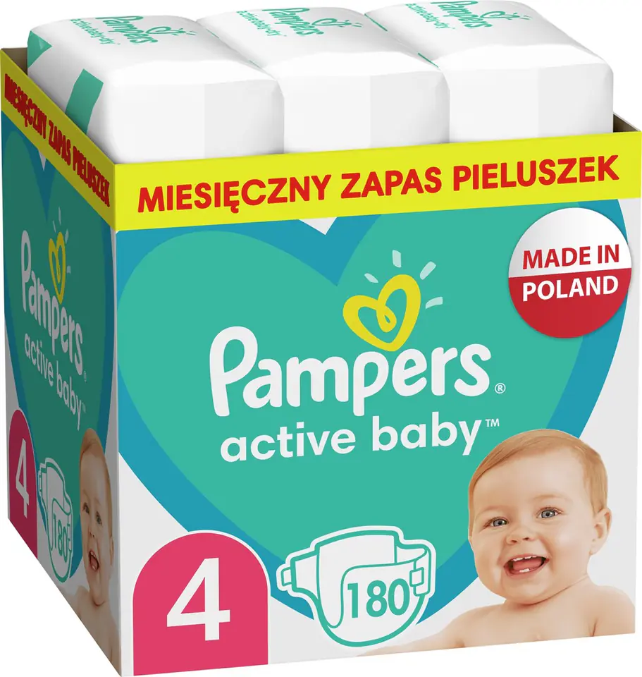 pampers active baby 4+ monthly pack