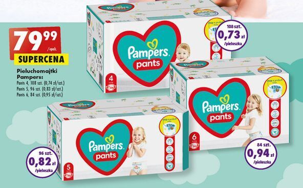 biedronka pieluchomajtki pampers mega