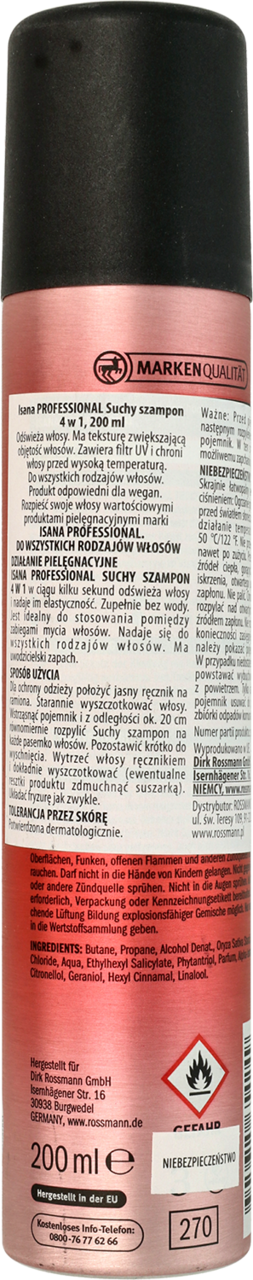 promocja tylko w rossmann isana suchy szampon do włosów