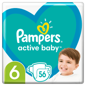 pampers active baby 6 56 cena