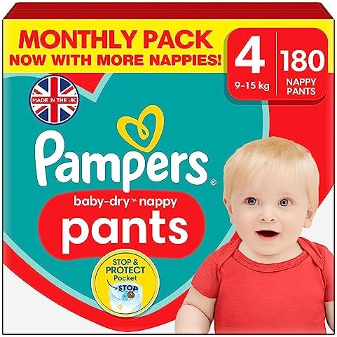 pampers baby dry nappy pants size 4