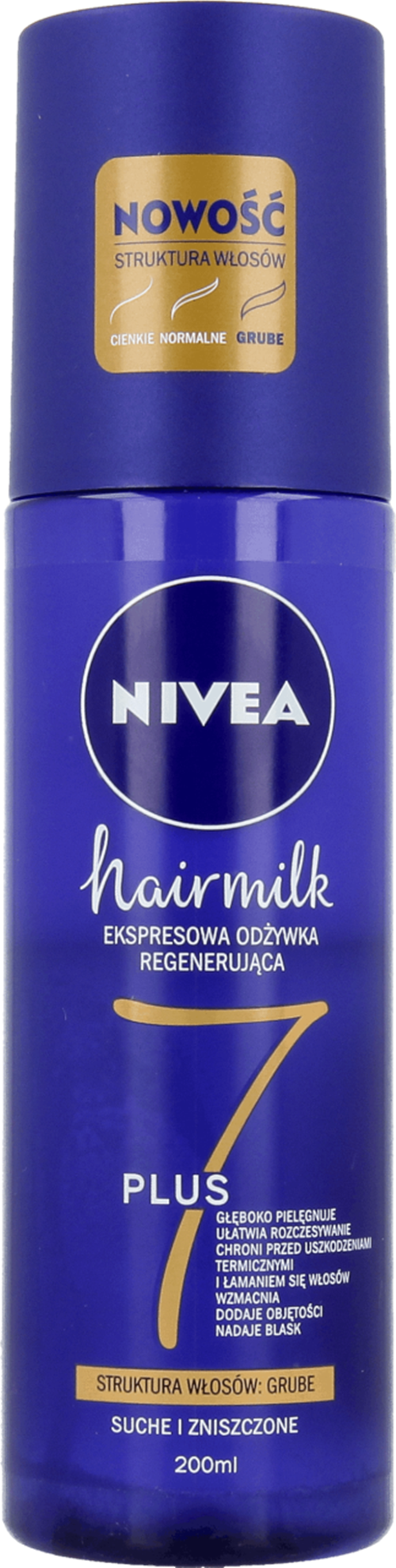 nivea hairmilk ekspresowa regenerująca odżywka do włosów o strukturze cienkiej