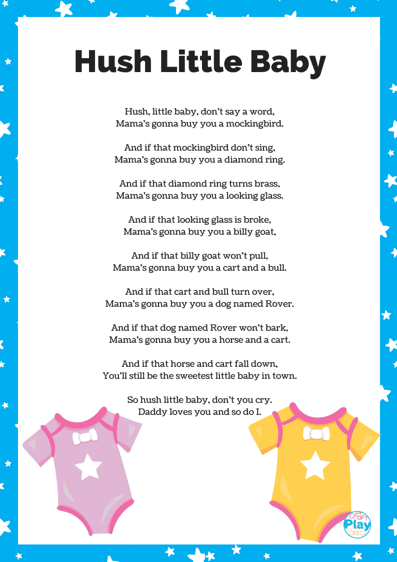 pampers hush little baby lyrics