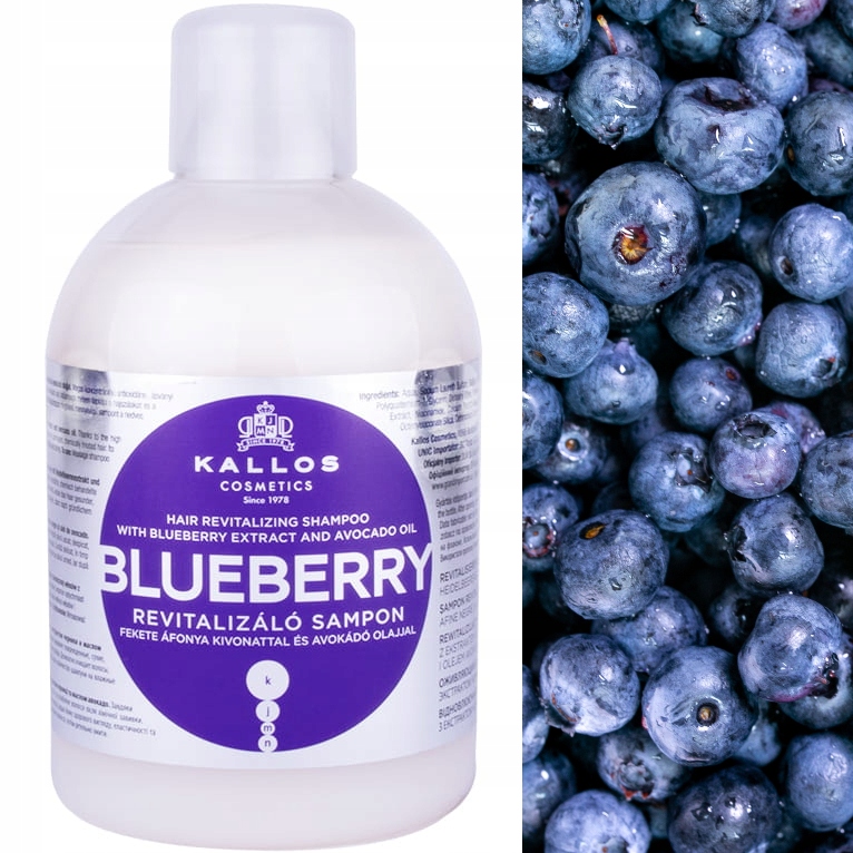 kallos kjmn blueberry szampon jagodowy 1000 ml