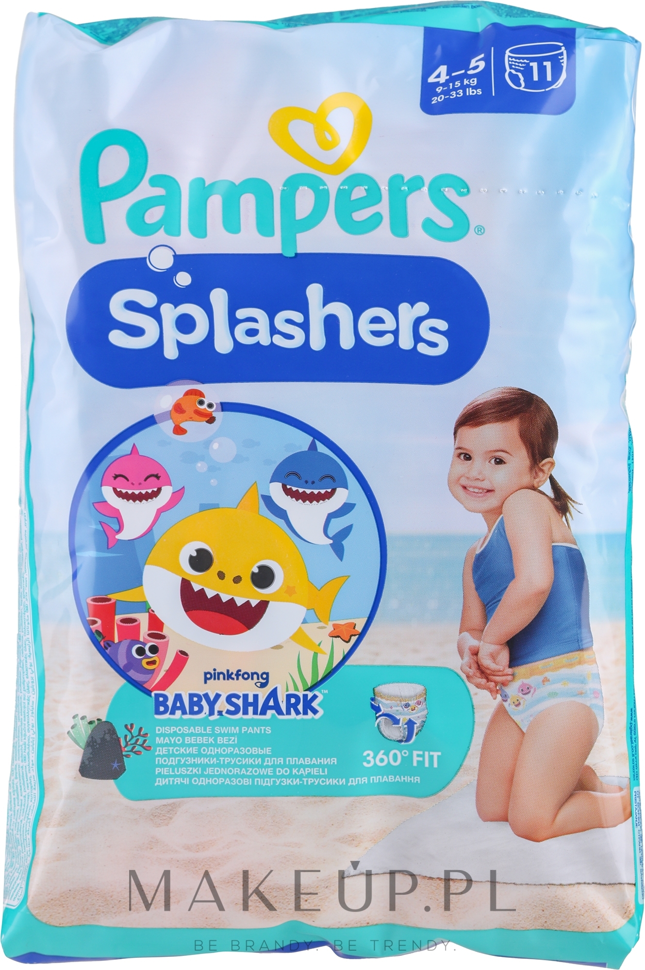 pampers splashers pieluchomajtki rozmiar 4-5 jednorazowe pieluchy