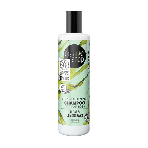 organic shop szampon do włosów wzmacniający błękitna laguna 280 ml