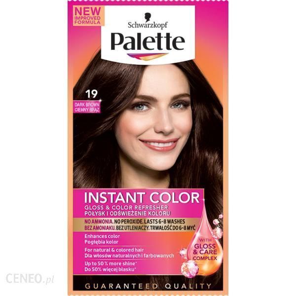 palette instant color szampon koloryzujący nr 19 ciemny brąz