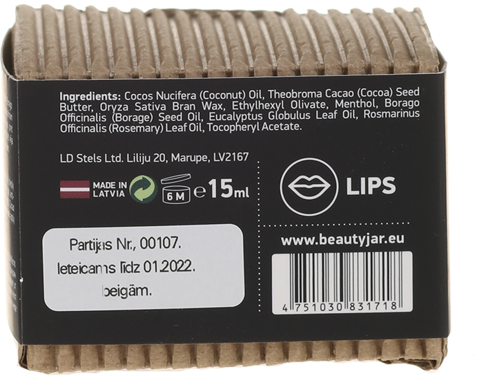 Beauty Jar Dr.Herbs ziołowy balsam do ust 15ml