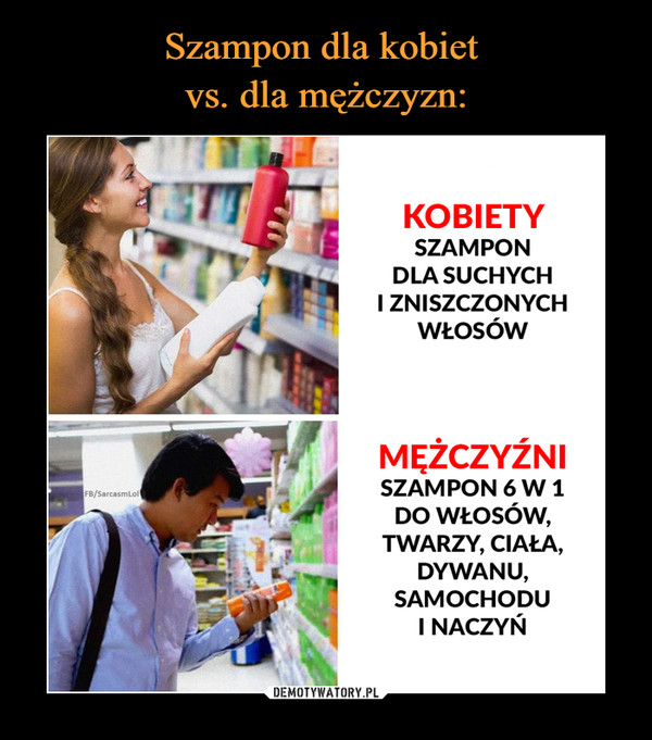 szampon dla kobiet vs mężczyzn