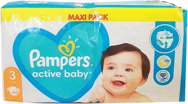 pampers active baby 3 maxi pack
