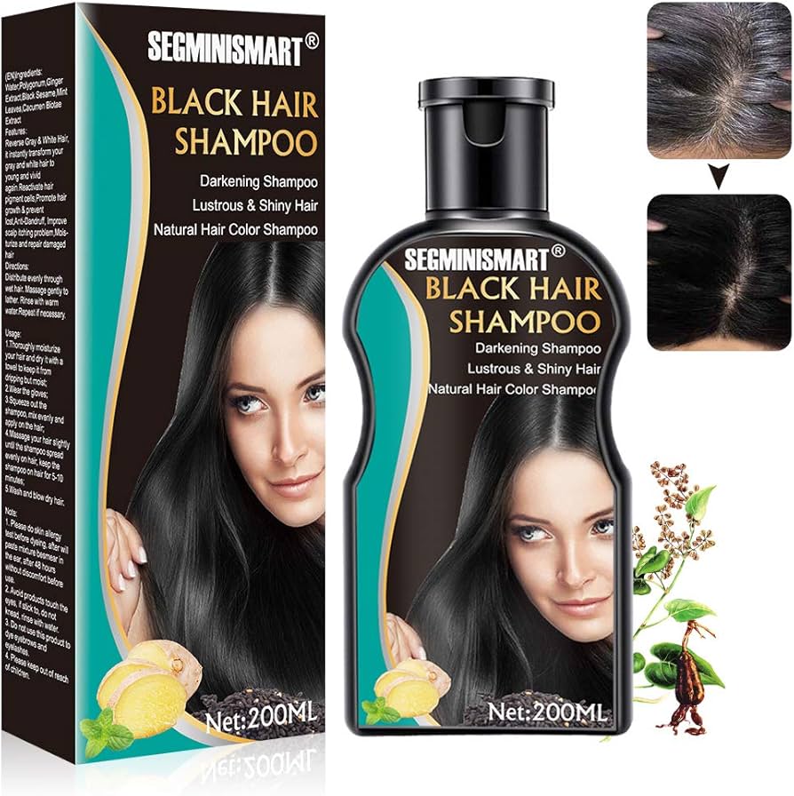czarny szampon na porost