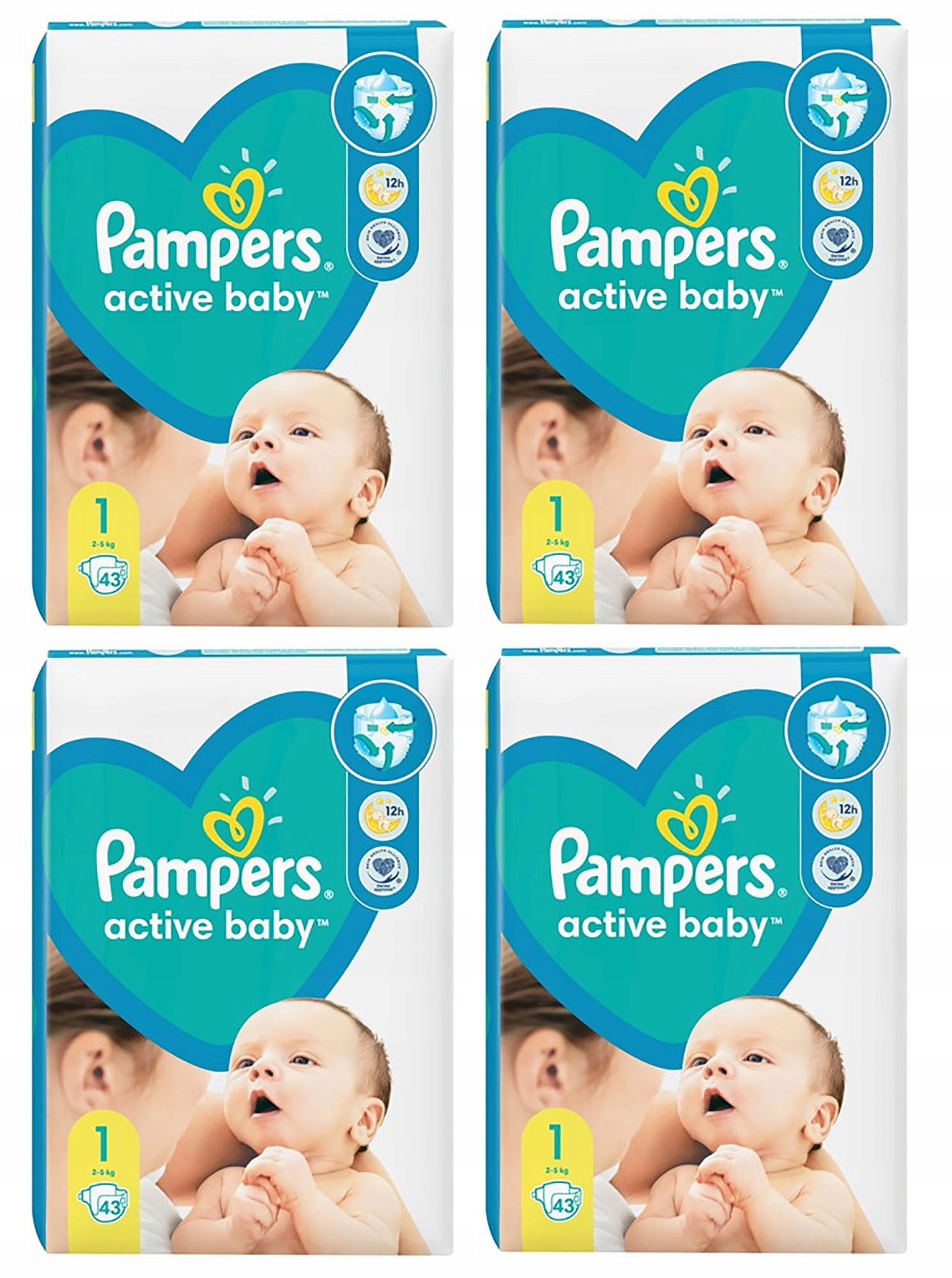 pampers pieluchy 1 2 5 kg 43 szt