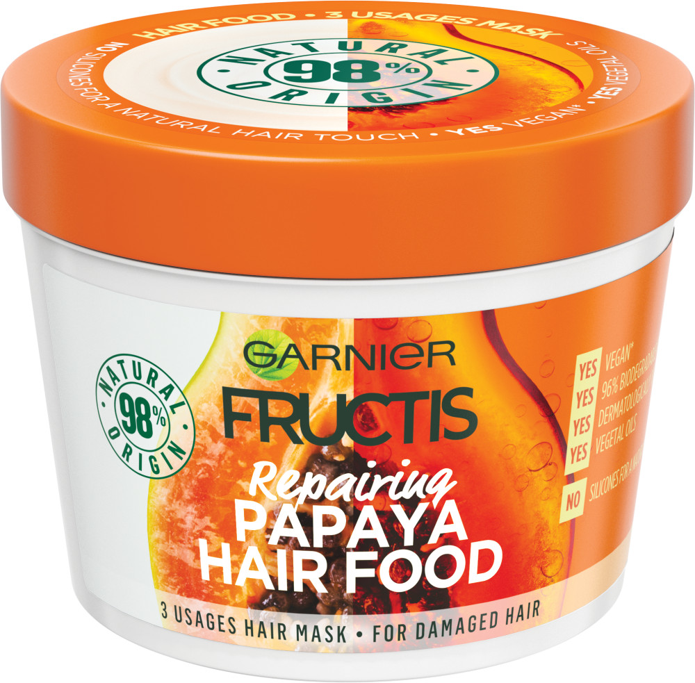 garnier fructis papaya hair food maska regenerująca do włosów zniszczonych