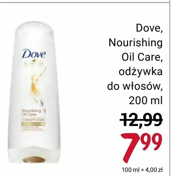 dove nourishing oil care szampon do włosów rossmann