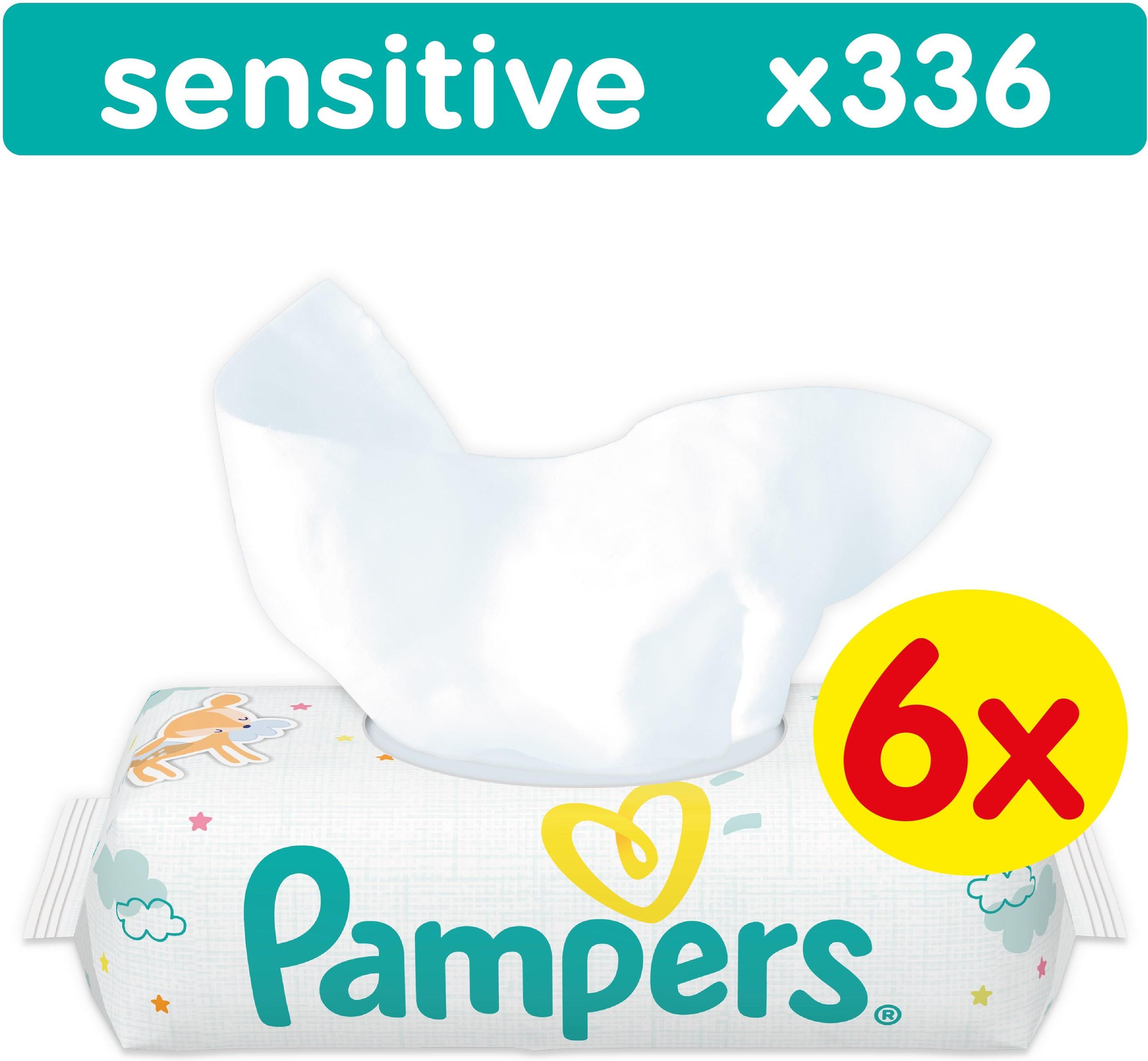 chusteczki pampers sensitive 6szt ceneo