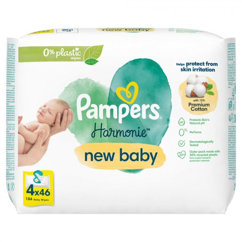 czteropak chusteczek pampers