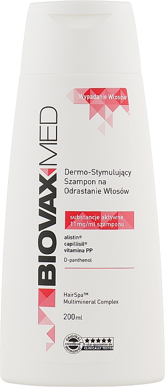 biovax med szampon dermo stymulujący na odrastanie włosów