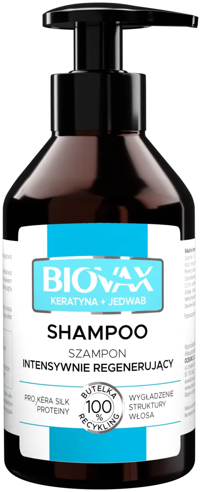 biovax intensywnie regenerujący szampon keratyna jedwab 200ml