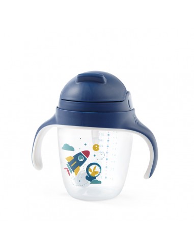 BabyOno 1464/01 Kubek niekapek z obciążaną słomką 240ml