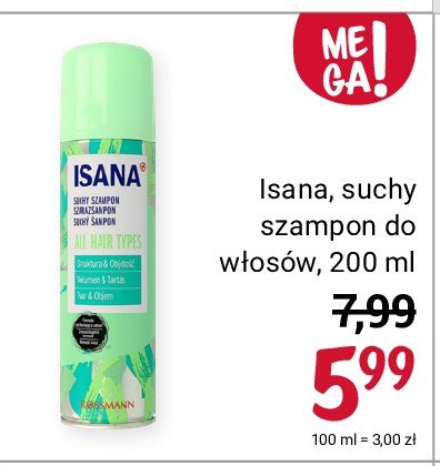 suchy szampon isana wizaż