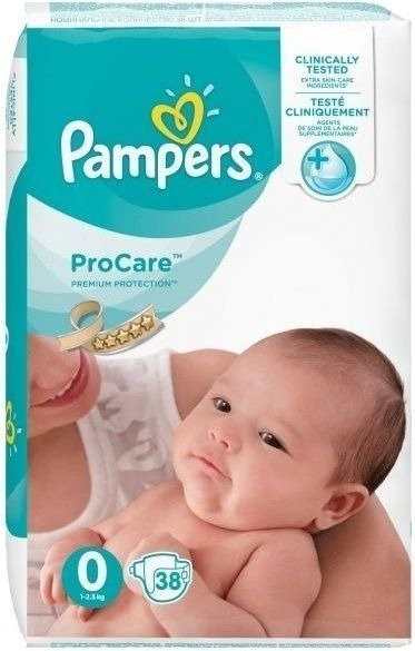 pampers procare 1 2-5 kg x 38 szt