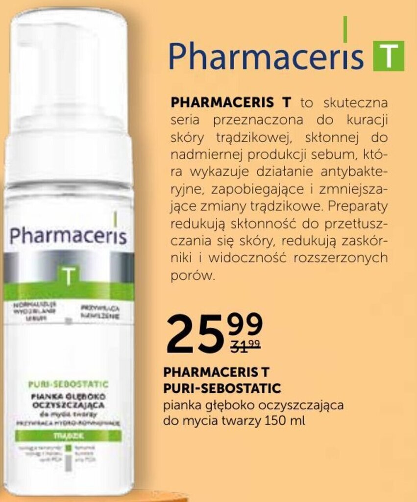 pharmaceris t puri-sebostatic pianka głęboko oczyszczająca do twarzy rosmann