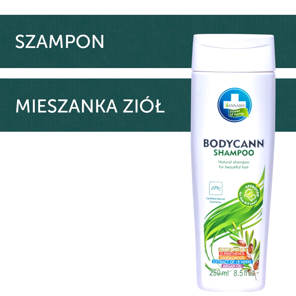 bodycann szampon konopny dla dzieci 250ml