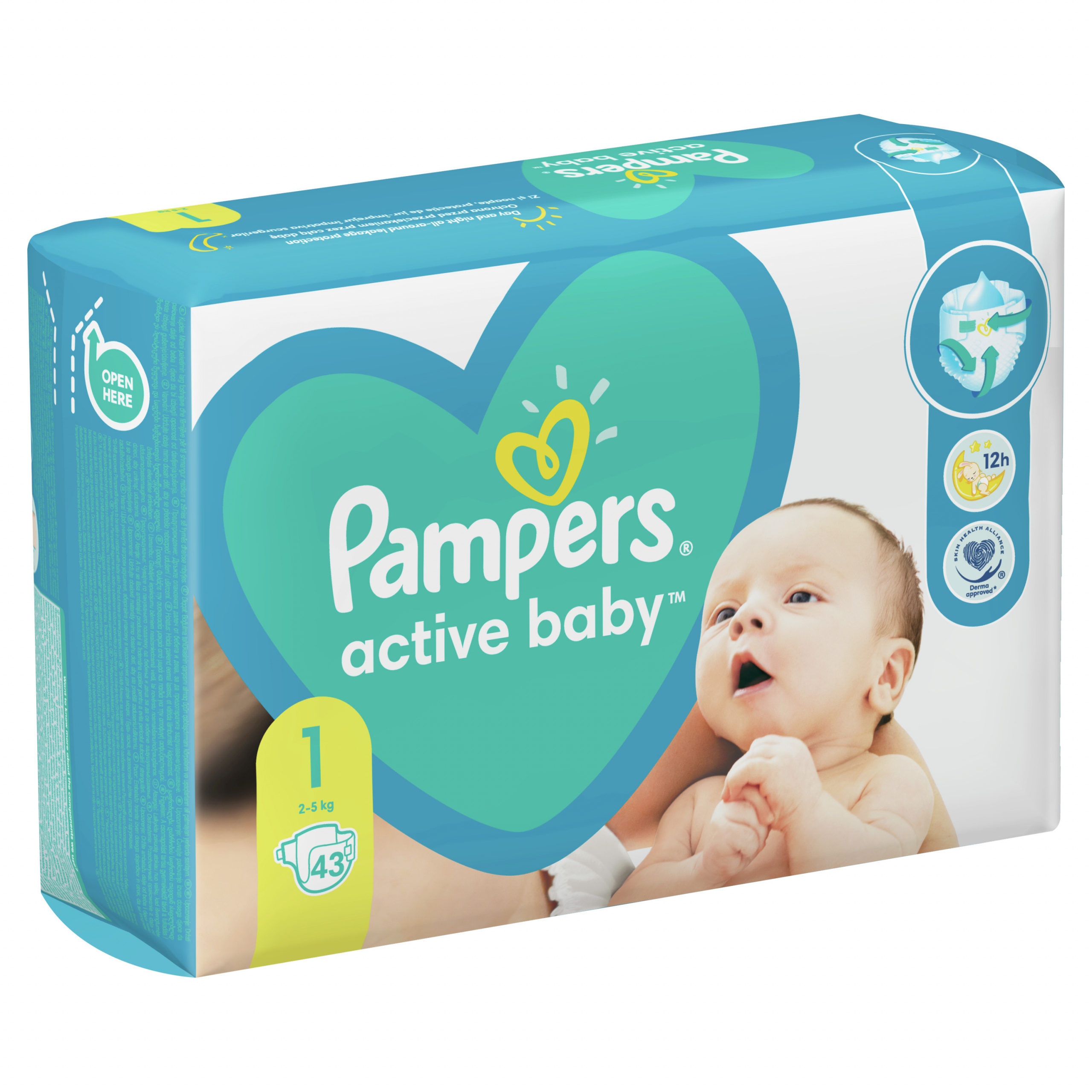 pampers active baby 2 43 sztuki