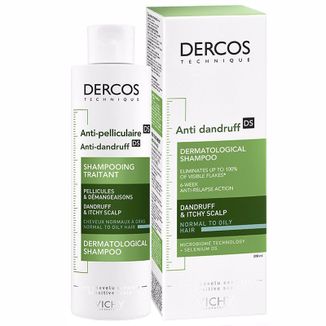 dercos szampon przeciwłupieżowy włosy normalne i przetłuszczające się