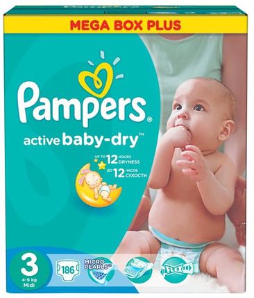 pampers active baby-dry pieluchy 3 midi