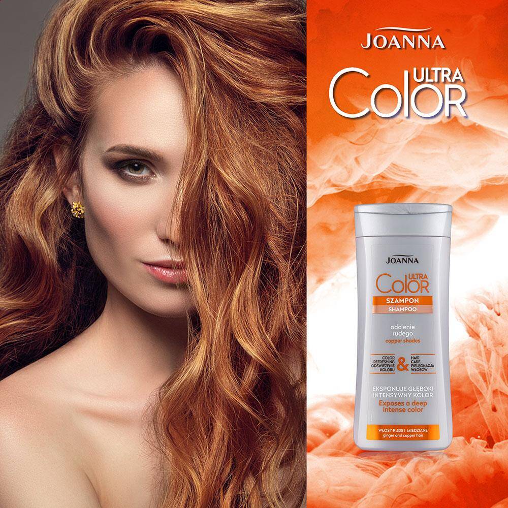 szampon joanna ultra color system na rudy odcien