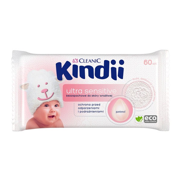 chusteczki nawilżane cleanic kindii ultra sensiive