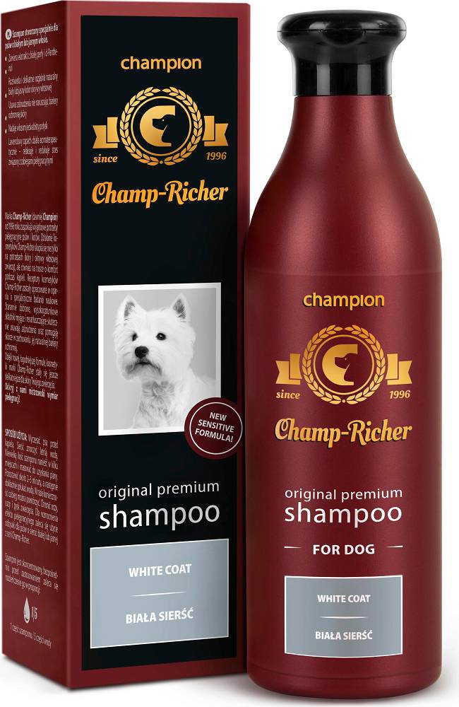 richer champion profesjonalny szampon dla psów o sierści białej 250ml