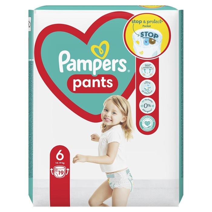 pieluchomajtki pampers 6 19 sztuk