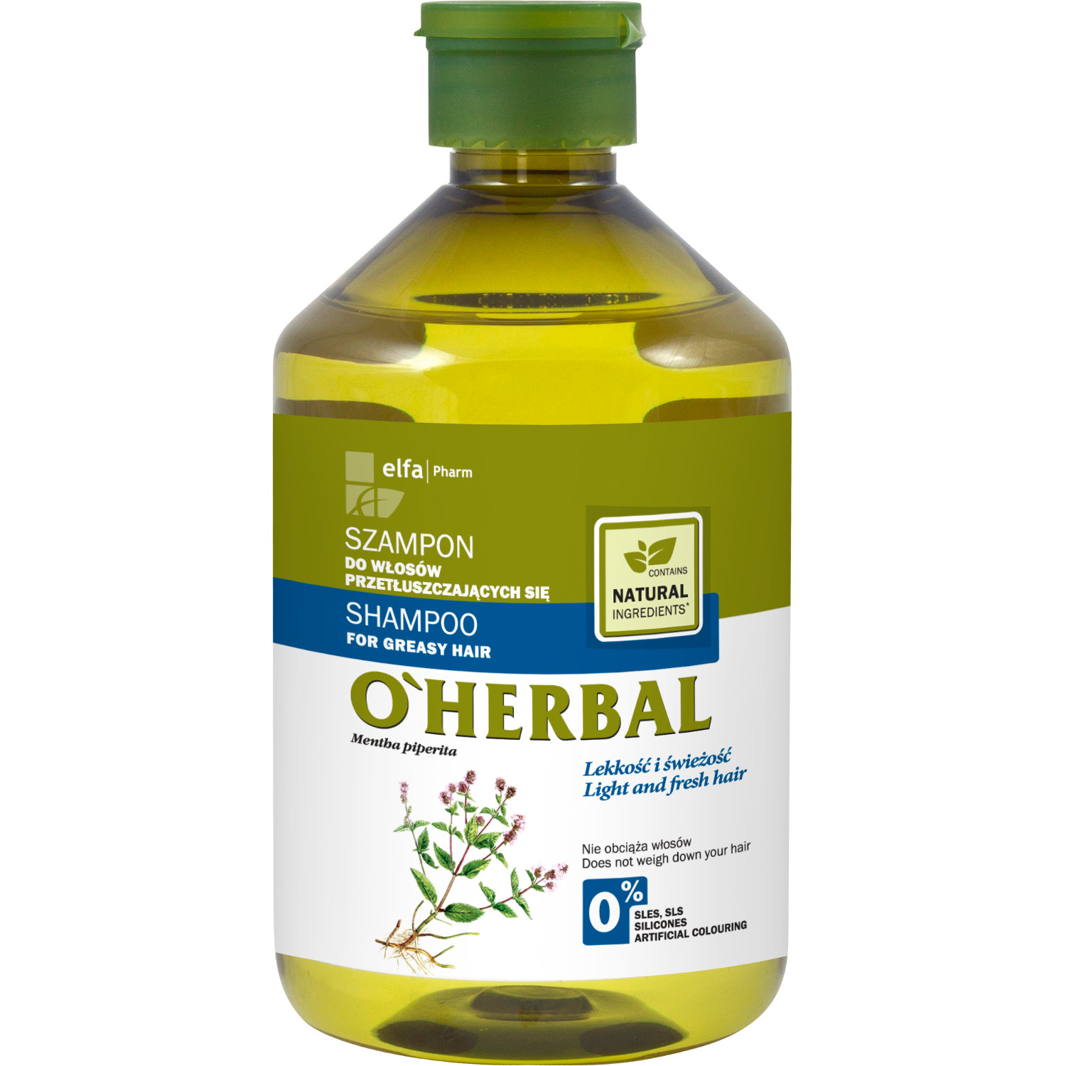 oherbal mietowy szampon