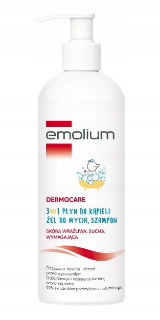 emolium dermocare 3w1 płyn żel szampon
