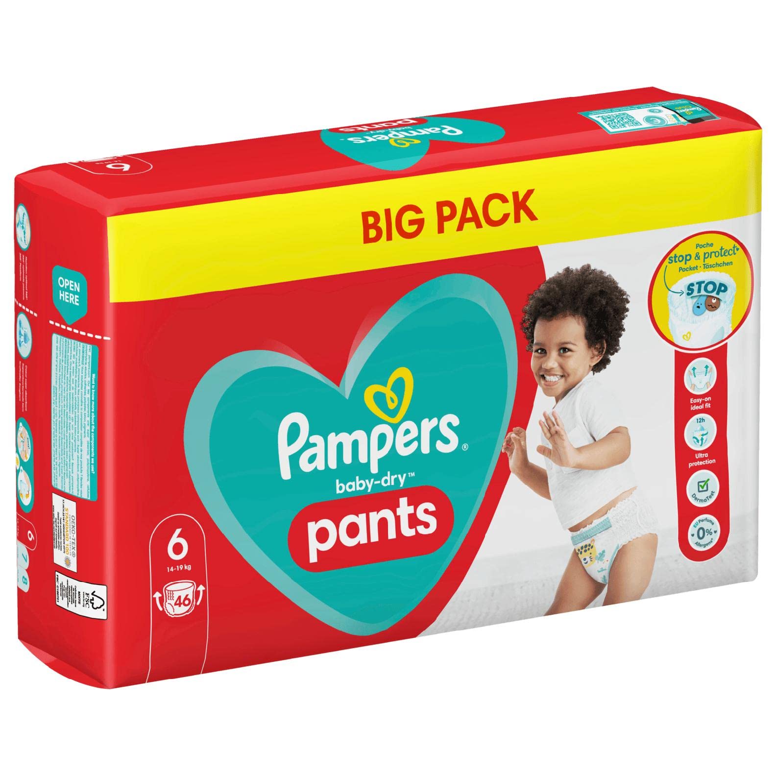 pampers 6 pants tabelle