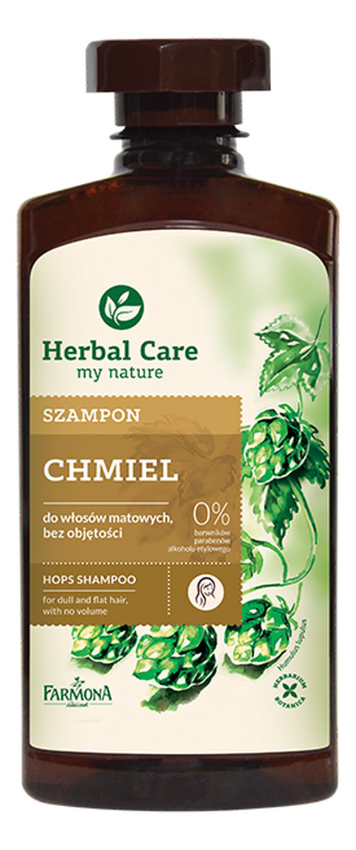 herbal care szampon do włosów chmiel