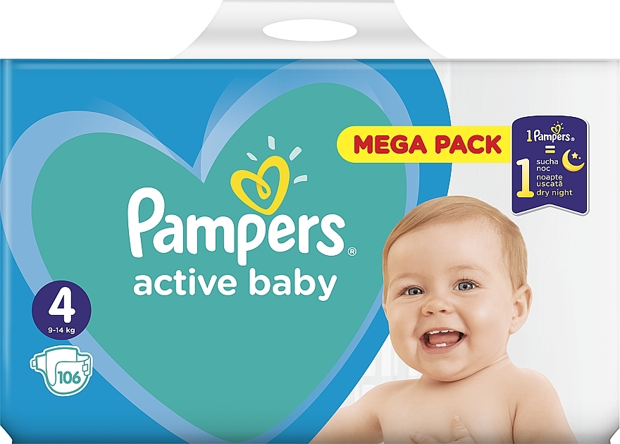 pampers active baby dry 4 106 szt